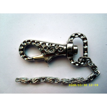 Metal key chain with lobster clasp